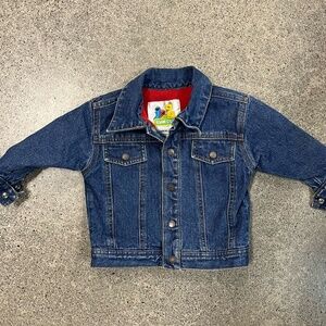 Vintage Sesame Street Fleece Lined Denim Jacket Sz12monts